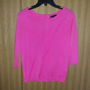 XS Vibrant Pink Sweater Featuring Back Zip detai